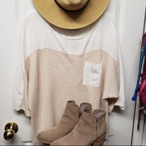 CJLA 3/4 sleeve top with pocket - NEW